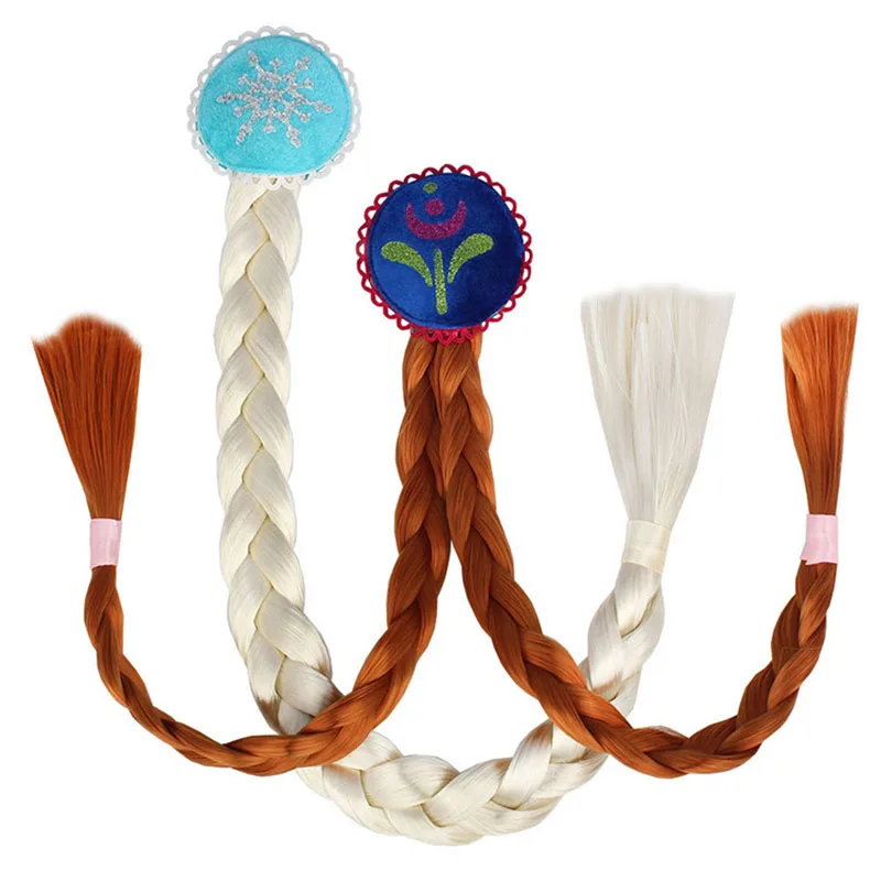 Elsa Gadget - Crianças Anna Princess Style Braid Clipe