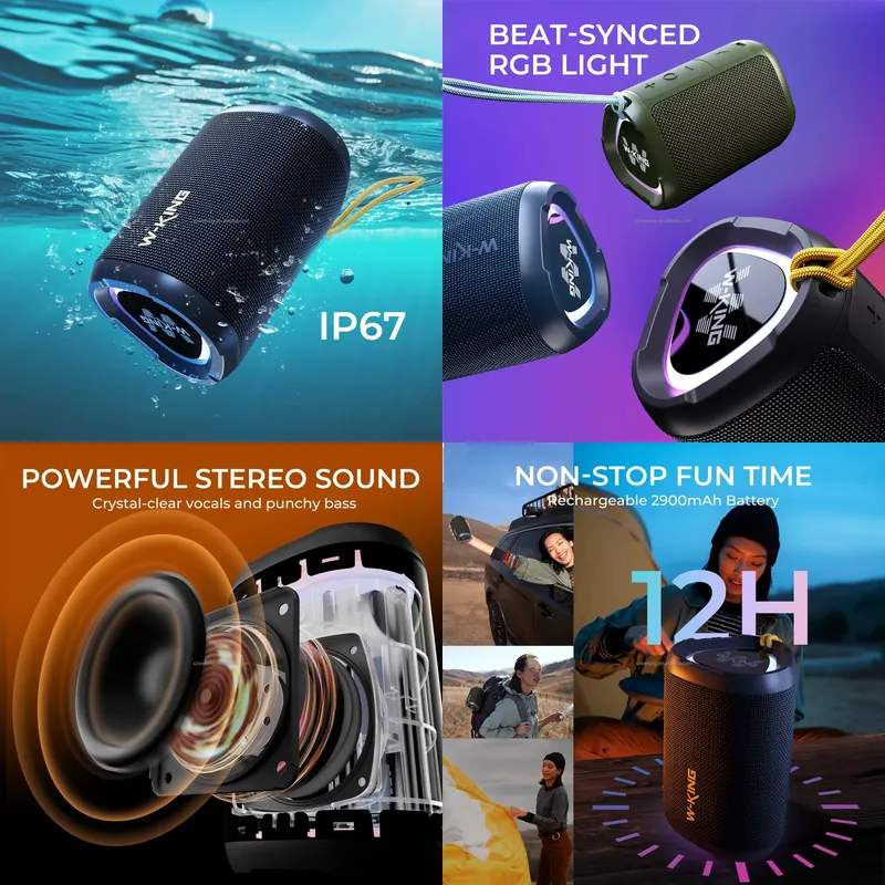 Bluetooth Speaker Waterproof - Caixa de Som Bluetooth Sem Fio