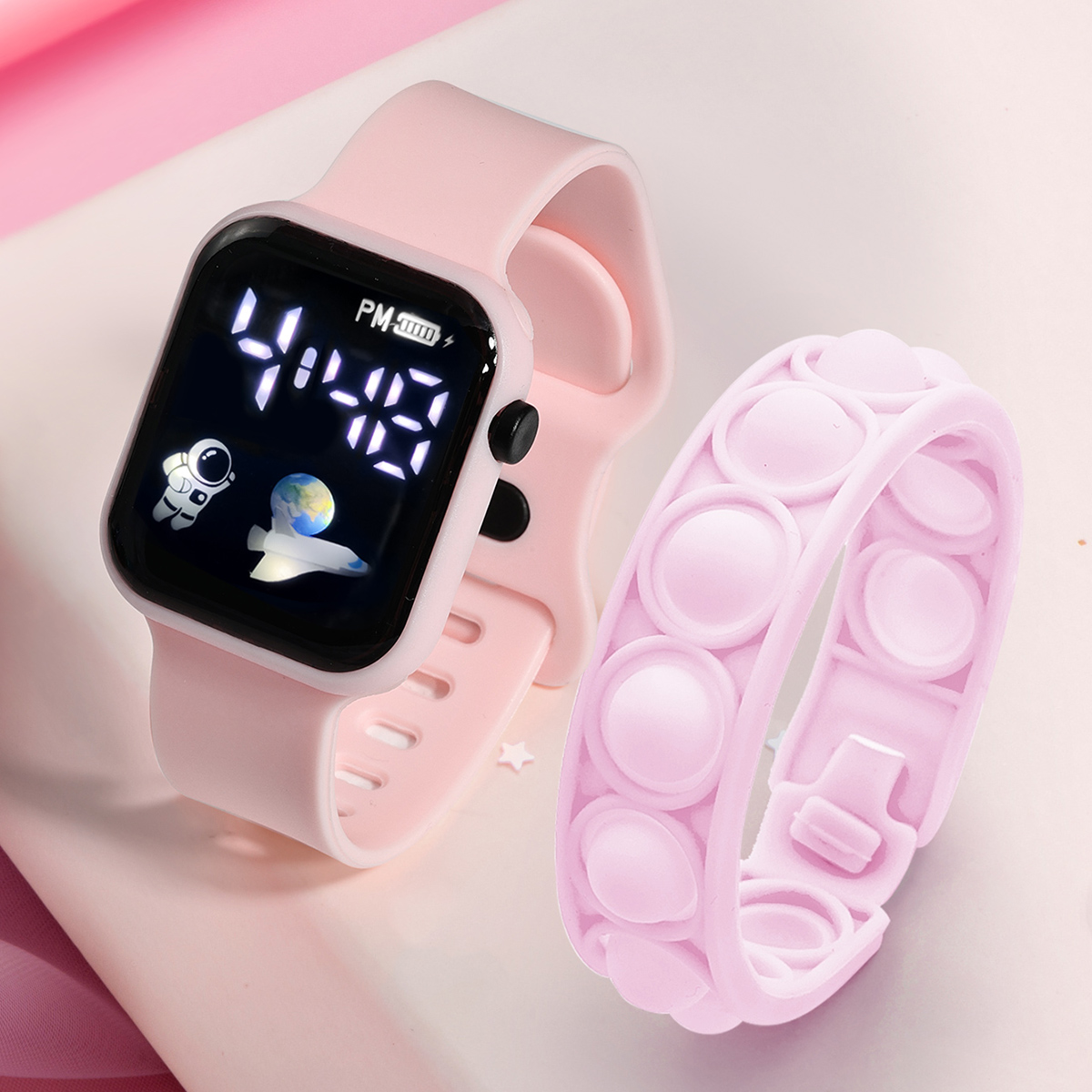 Smart Watch Kids - Relógio eletrônico esportivo infantil, pulseira simples