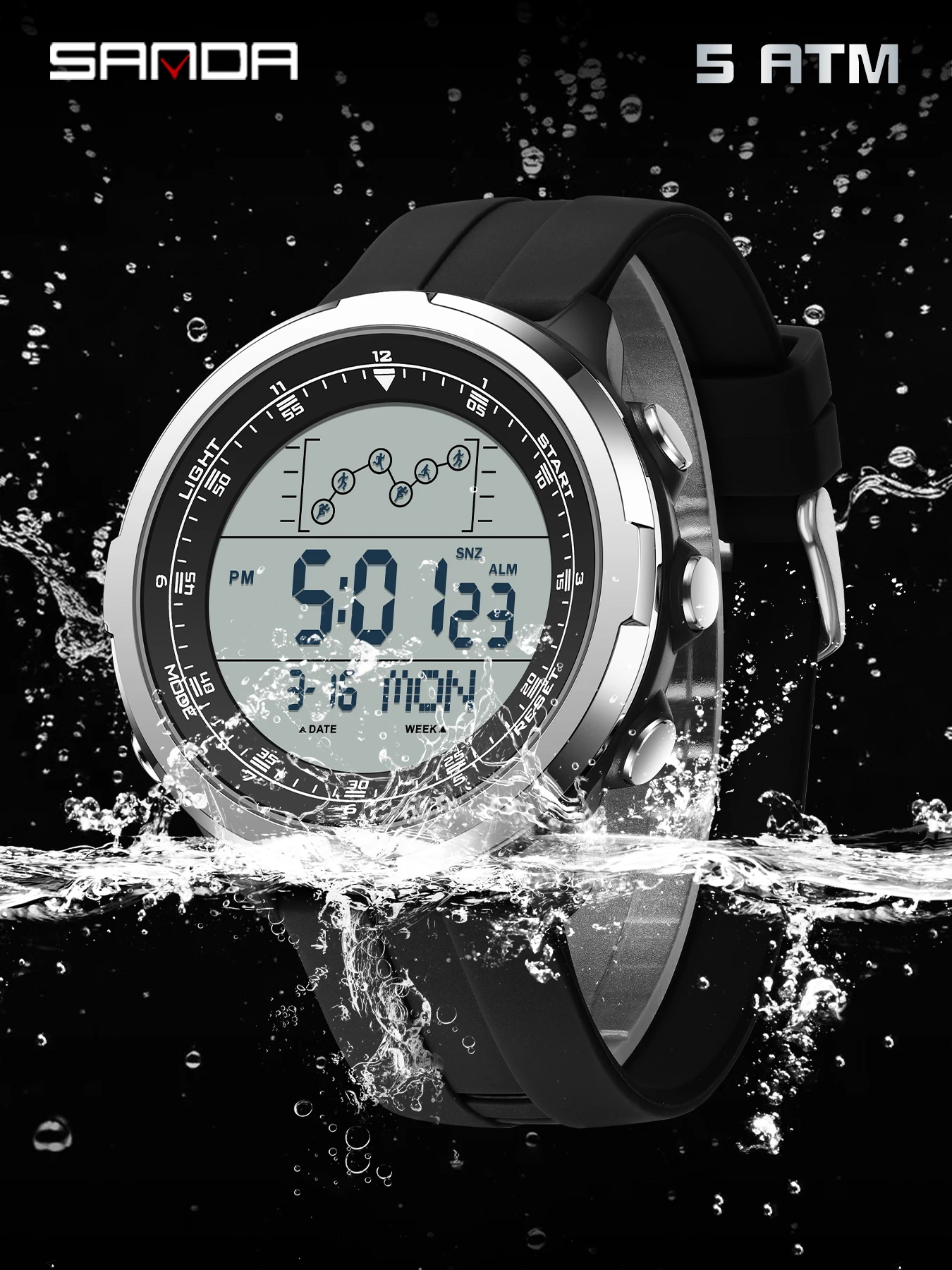 Relógio Digital SANDA para Hom - Electronics Gadgets For Men avaliação e preço