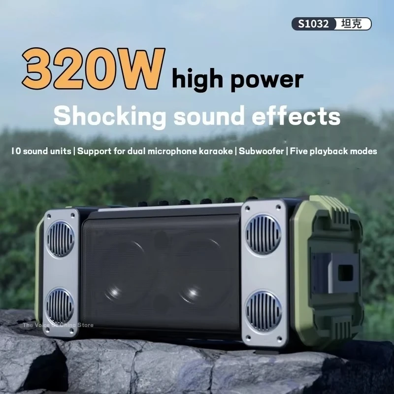 Subwoofer S1032 300W Recarregá - Bluetooth Speaker Waterproof avaliação e preço
